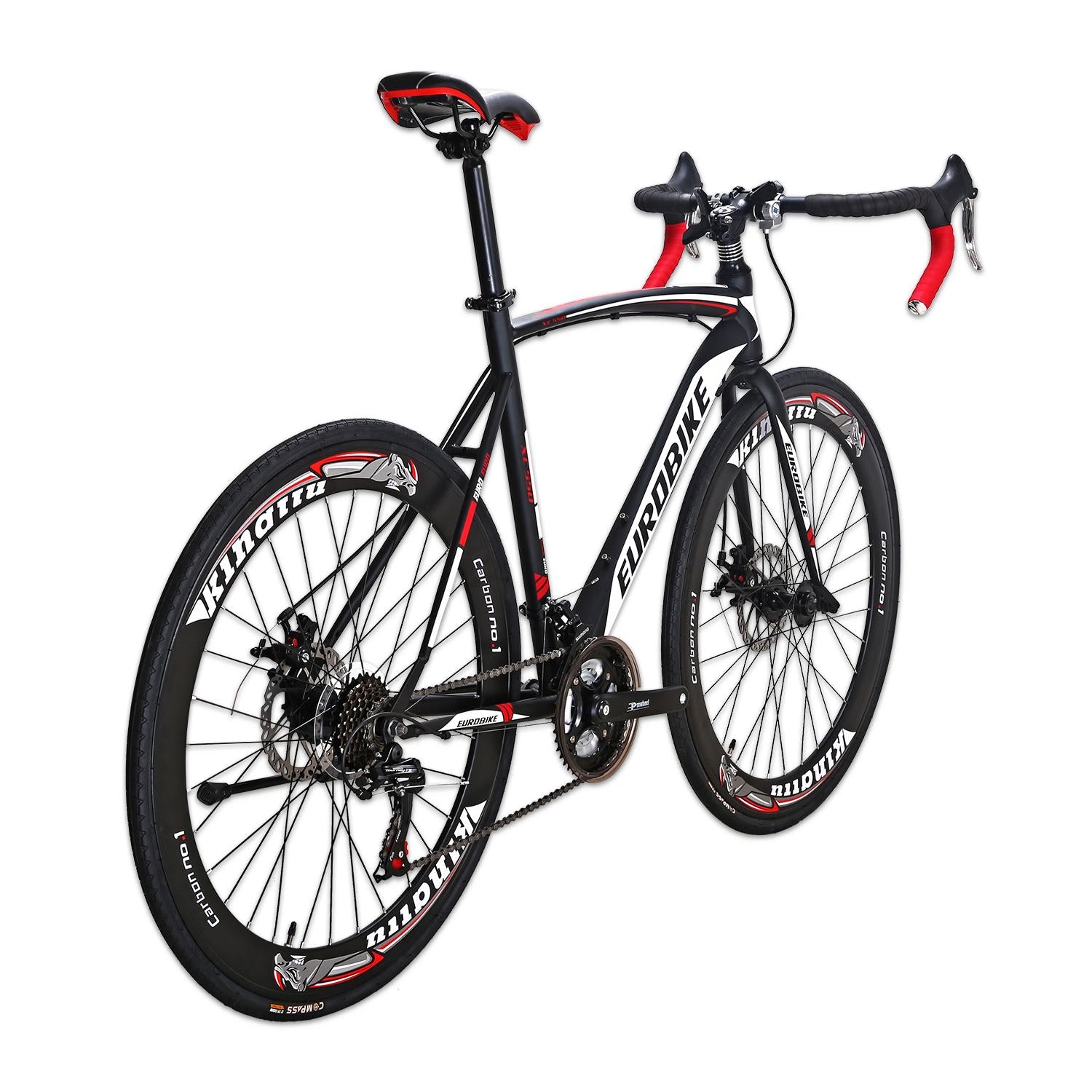 Eurobike XC550 Road Bike for Mens 54cm Frame Bicycle 700C Wheels 21 Speed Dual Disc Brake Urban Commuter Bikes
