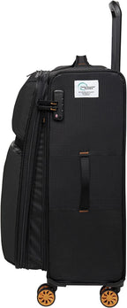 Lykke 32" Softside Checked 8 Wheel Spinner, Black