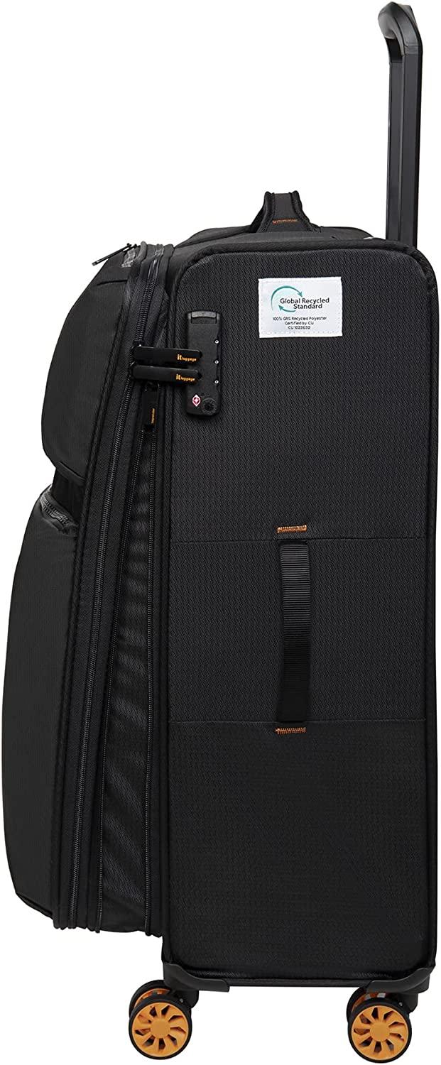 Lykke 32" Softside Checked 8 Wheel Spinner, Black