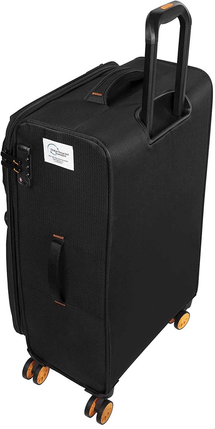Lykke 32" Softside Checked 8 Wheel Spinner, Black