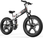 G-Force Electric Bike S23, 264.0''Fat Tire Mountain Electric Bike with 350W brushless Motor, 48V 10.4A Battery, Maximum Speed 30MPH, Maximum Endurance 40 Miles Electric Bike for Adults.