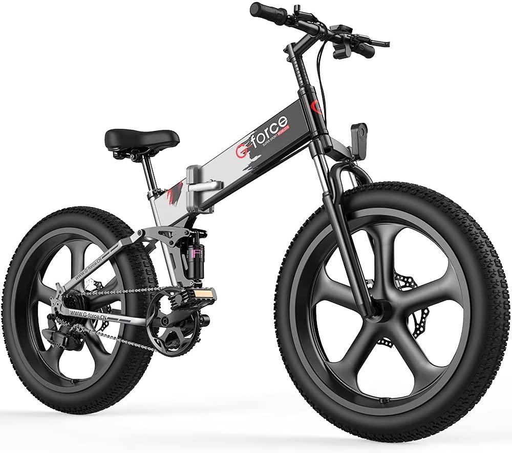 G-Force Electric Bike S23, 264.0''Fat Tire Mountain Electric Bike with 350W brushless Motor, 48V 10.4A Battery, Maximum Speed 30MPH, Maximum Endurance 40 Miles Electric Bike for Adults.