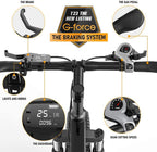 G-Force Electric Bike S23, 264.0''Fat Tire Mountain Electric Bike with 350W brushless Motor, 48V 10.4A Battery, Maximum Speed 30MPH, Maximum Endurance 40 Miles Electric Bike for Adults.