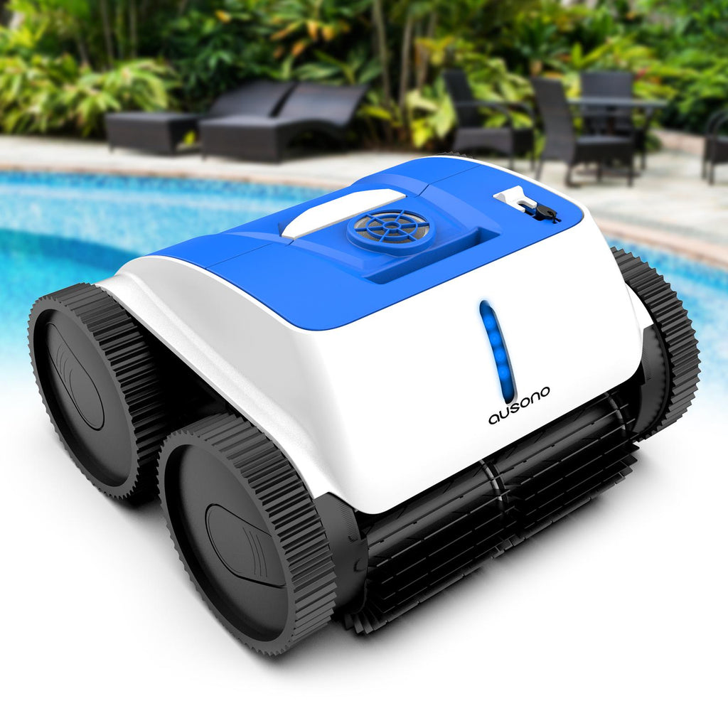 ausono cordless robotic automatic pool cleaner can cleaning wall for inground pool