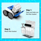 ausono robotic automatic pool cleaner with wall climbing function, ideal for above inground swimming pools