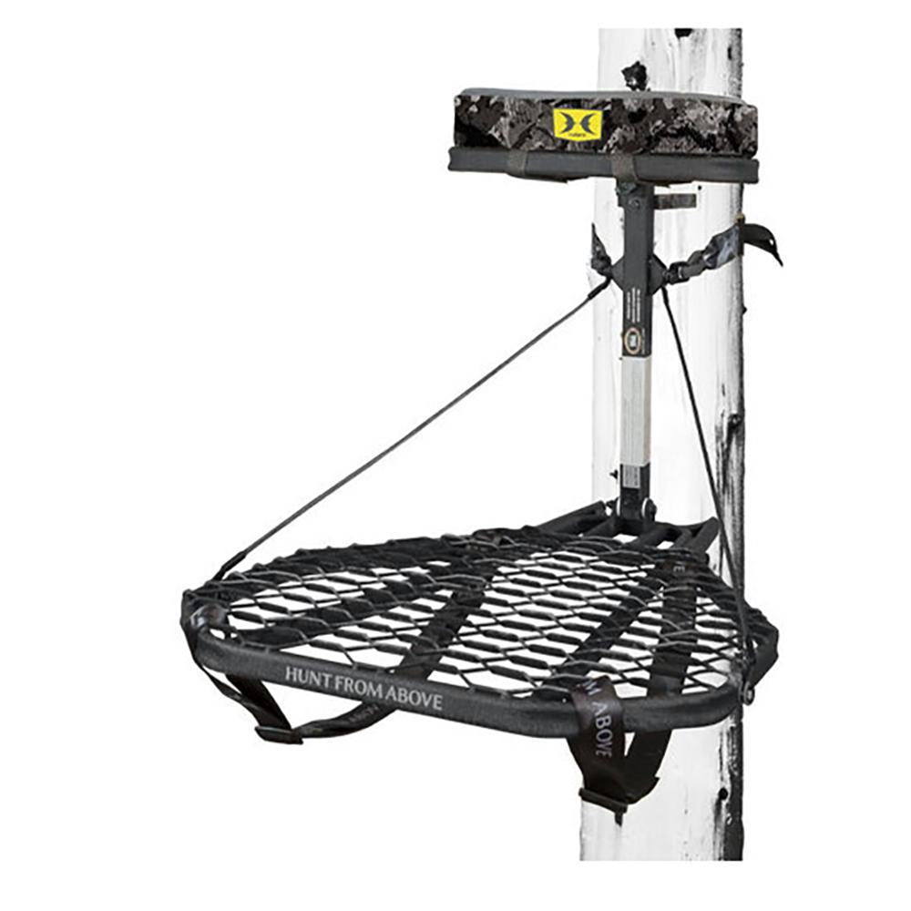 Combat Durable Steel Hang-On Hunting Treestand and Full-Body Safety Harness