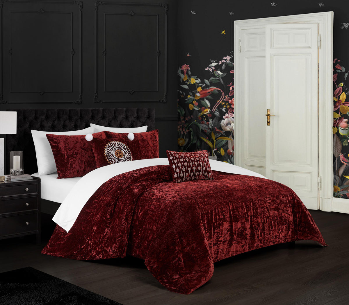 Chic Home Textured 5 Piece Comforter Sets, Queen