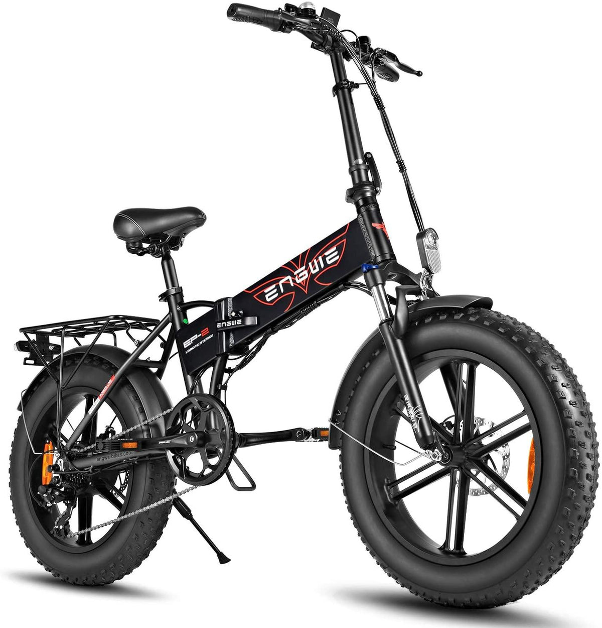 ENGWE 750W 500W Folding Electric Bike for Adults 20" 4.0 Fat Tire Mountain Beach Snow Bicycles Aluminum Electric Scooter 7 Speed Gear E-Bike with Detachable Lithium Battery 48V12.8A Up to 28MPH