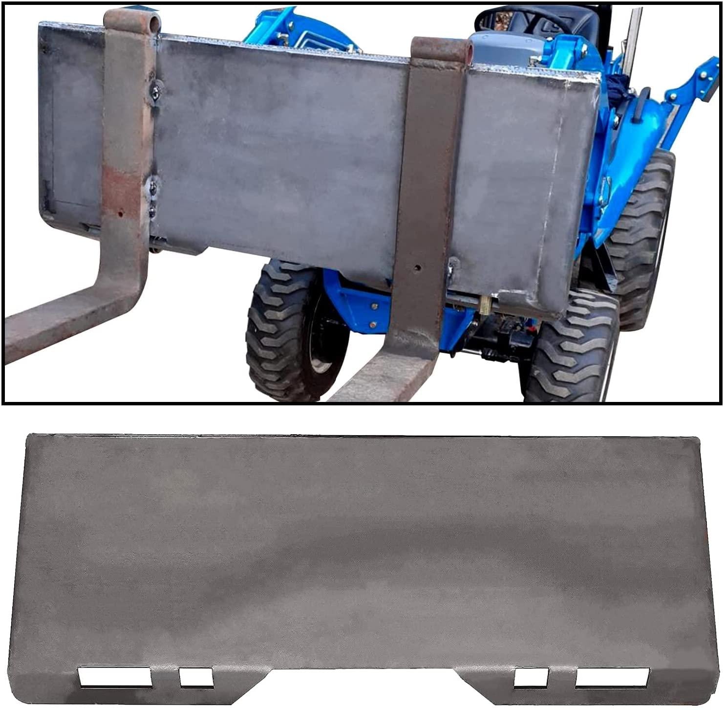 hecasa 1/2" new unpainted steel quick tach attachment skid steer mount plate loader bobcat kubota