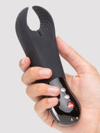 Fun Factory Manta Black Rechargeable Vibrating Male Stroker , Black