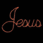 44 in. Outdoor LED Jesus Sign Lighted Display - 150 Bulbs