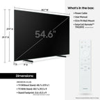 samsung the frame ls03b 55" qled 4k hdr smart tv - 2022 model