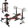Foldable Adjustable Bench with Rack Leg Developer, Preacher Pad, Incline Decline Olympic Workout Bench Set