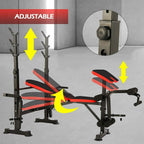 Foldable Adjustable Bench with Rack Leg Developer, Preacher Pad, Incline Decline Olympic Workout Bench Set