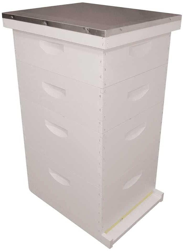 mann lake beehive kit, completely assembled kit, painted, with frames and foundation, ready to use,10 frame kit, 2 deep bee boxes, 2 medium supers, made in the usa