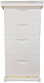 mann lake beehive kit, completely assembled kit, painted, with frames and foundation, ready to use,10 frame kit, 2 deep bee boxes, 2 medium supers, made in the usa