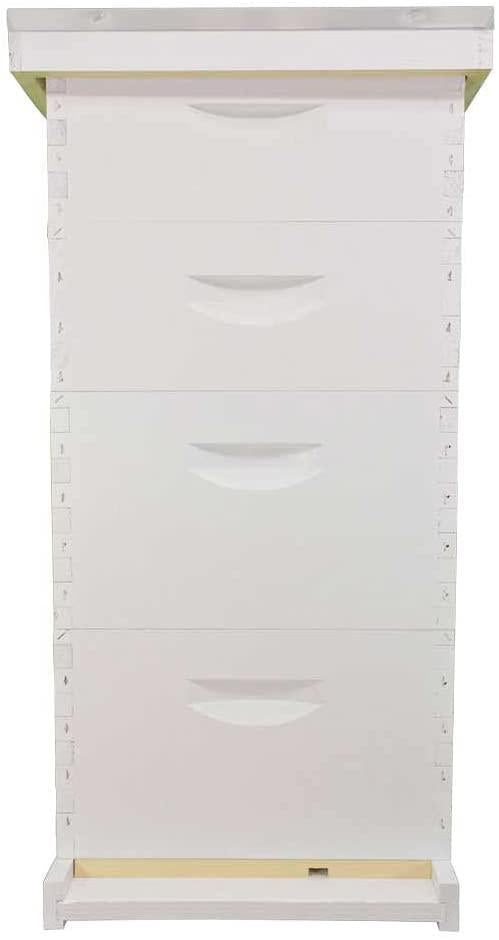 mann lake beehive kit, completely assembled kit, painted, with frames and foundation, ready to use,10 frame kit, 2 deep bee boxes, 2 medium supers, made in the usa