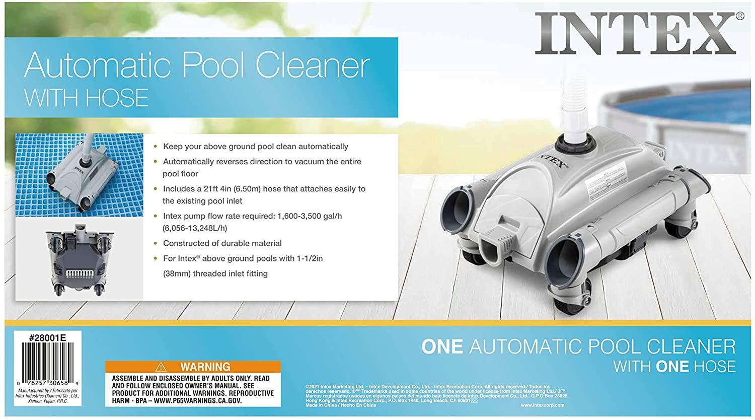 intex recreation corp 28001e intex auto pool cleaner, 1 pack, grey