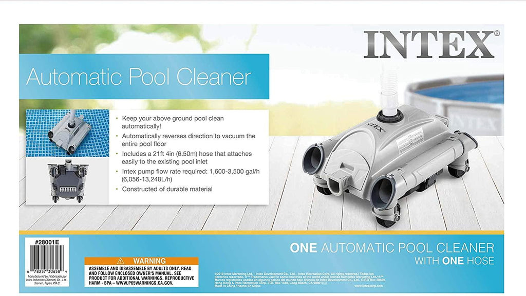 intex recreation corp 28001e intex auto pool cleaner, 1 pack, grey