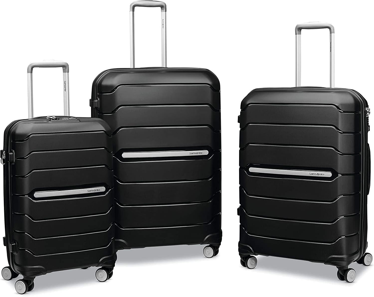 form Hardside Expandable with Double Spinner Wheels, Black, Carry-On 21-Inch