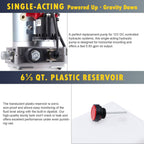 6 Quart 12V Single Acting Hydraulic Pump for Wheelchair Boat and Tailgate Lifts