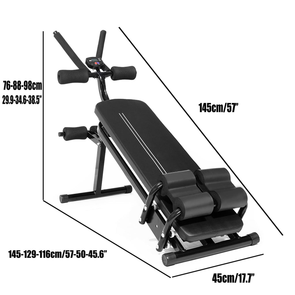 Workout Sit Up Bench, Abdominal Fitness Incline Decline Slant Crunch Board, Folding Weight Bench Adjustable Sit-up Board Fitness Slant Bench for Home Gym AB Abdominal Core Strength Weight Training