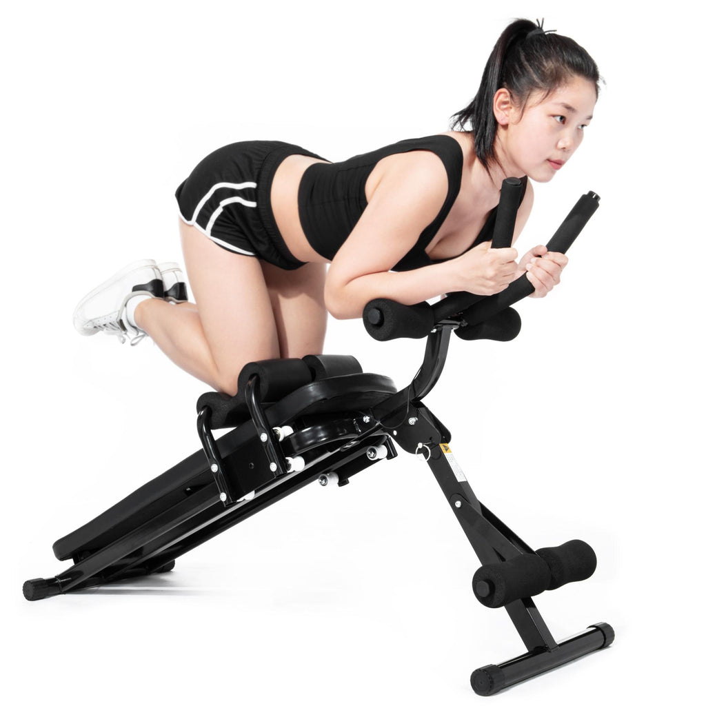 Workout Sit Up Bench, Abdominal Fitness Incline Decline Slant Crunch Board, Folding Weight Bench Adjustable Sit-up Board Fitness Slant Bench for Home Gym AB Abdominal Core Strength Weight Training
