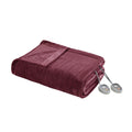 Elect Electric Blanket with Two 20 Heat Level Setting Controllers, Queen, Red