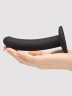 Lovehoney Curved Silicone Suction Cup Dildo 5.5 Inch, Black