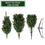Pre-Lit Realistic Green Spruce Artificial Holiday Christmas Tree and Stand