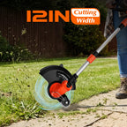 20V Electric Weed Wacker Cordless Edger Lawn Tool 2 X 2.0Ah Battery Powered Weed Eater with Charger, 12 Inch Lightweight String Trimmer, Auto Line Feed Grass Cutter Lawn Mower for Small Yard Orange