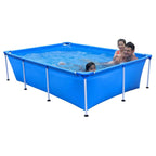 JLeisure Avenli 17773 10 x 6.5 x 2 Feet Outdoor Backyard Above Ground Rectangular Steel Frame Swimming Pool with Repair Kit, 2