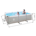 JLeisure Avenli 17773 10 x 6.5 x 2 Feet Outdoor Backyard Above Ground Rectangular Steel Frame Swimming Pool with Repair Kit, 2
