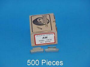 Wholesales 500 Pcs ZN CLIP-ON WHEEL WEIGHT  1.00oz 1oz AW1.00OZ