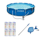 intex 12' x 30" swimming pool, cleaning kit, &amp; replacement filters (6 pack)