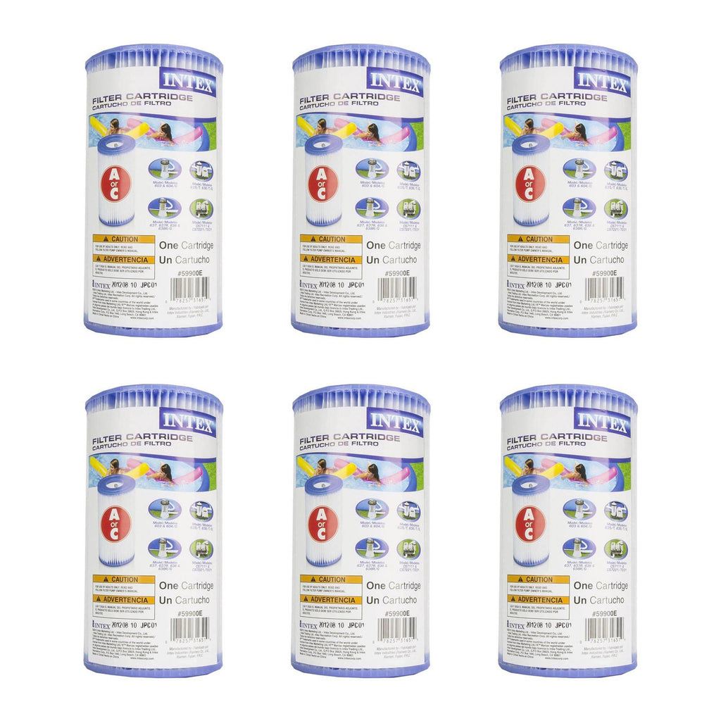 intex 12' x 30" swimming pool, cleaning kit, &amp; replacement filters (6 pack)