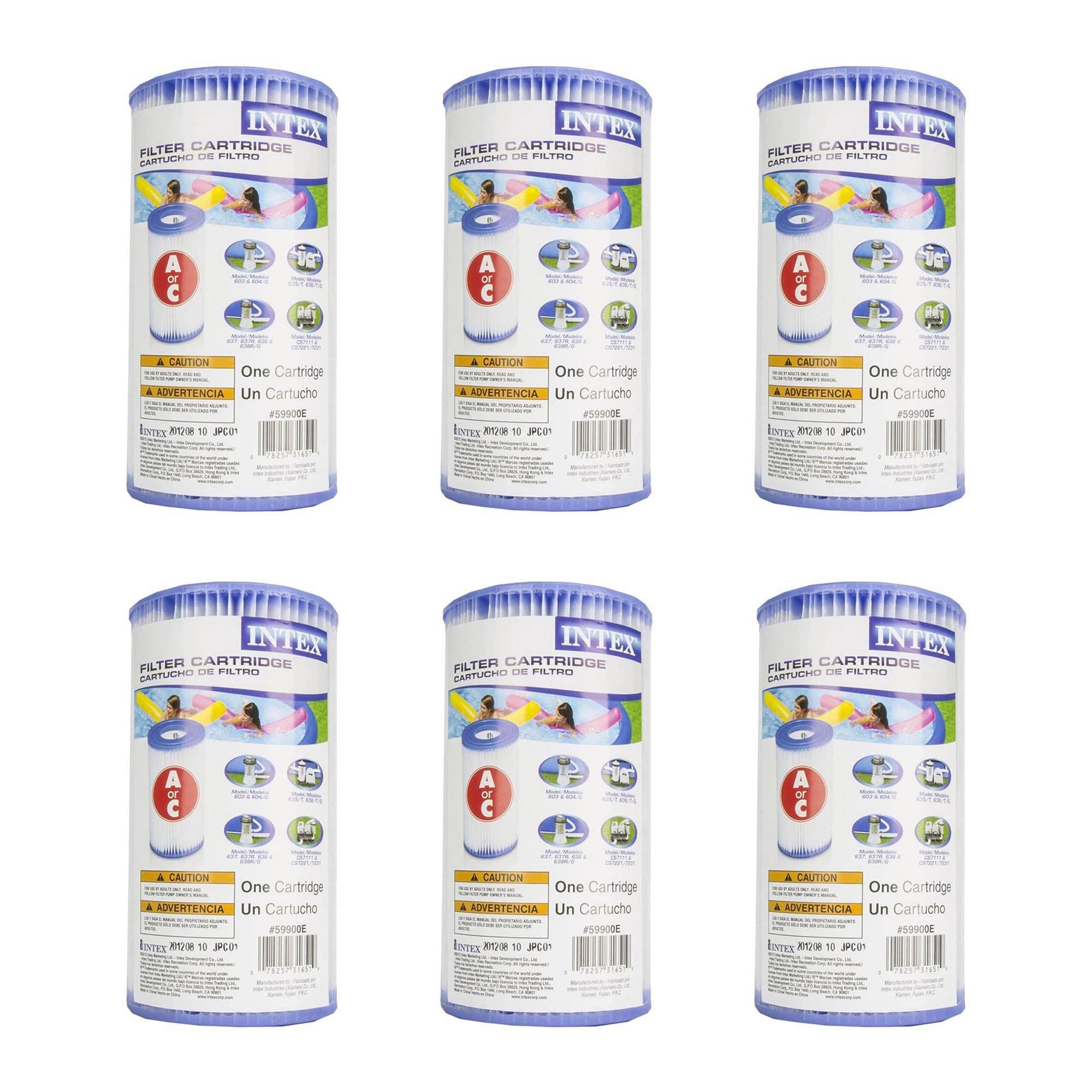 intex 12' x 30" swimming pool, cleaning kit, &amp; replacement filters (6 pack)