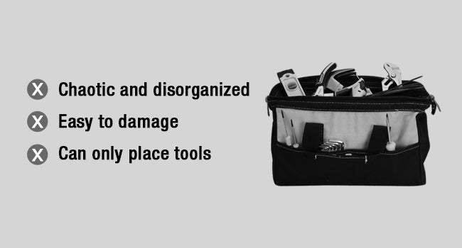 Mini Metal Tool Box with 2 Drawers and Top Stora| Cold Rolled Steel, Small Tool Chest, PVC Liners, PP Feet Pads, Drawer Liners & Magnetic Tabs