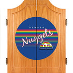 20.5 in. Denver Nets Hardwood Classics NBA Wood Dart Cabinet Set
