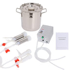 5l electric goat milking machine for sheep and cows vacuum pump milker, 2 in 1 goat cow milker machine with pulsator