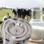 5l electric goat milking machine for sheep and cows vacuum pump milker, 2 in 1 goat cow milker machine with pulsator