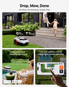 Segway  i215 LiDAR Robot Lawn Mower, Wire Robotic Lawn Mower for 0.37 Acre, LiDAR &amp; Vision Dual Fusion, Auto Mapping, Off-Road Wheels for 45% Slopes, Quiet 59 dB(A) Mowing