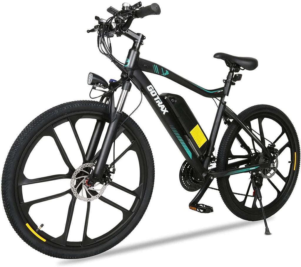 Gotrax Electric Bike 26" - 20MPH &amp; 50 Mile Ran- 350W Motor -  21-Speed Commuter Electric BMX Bicycles Travel E-Bikes (Black)