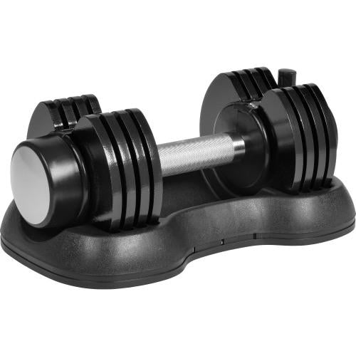 Adjustable Dumbbell 25 Lbs With Fast Automatic Adjustable And Weight Plate For Body Workout Home Gym, Black, Note: Single