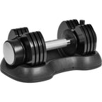 Adjustable Dumbbell 25 Lbs With Fast Automatic Adjustable And Weight Plate For Body Workout Home Gym, Black, Note: Single