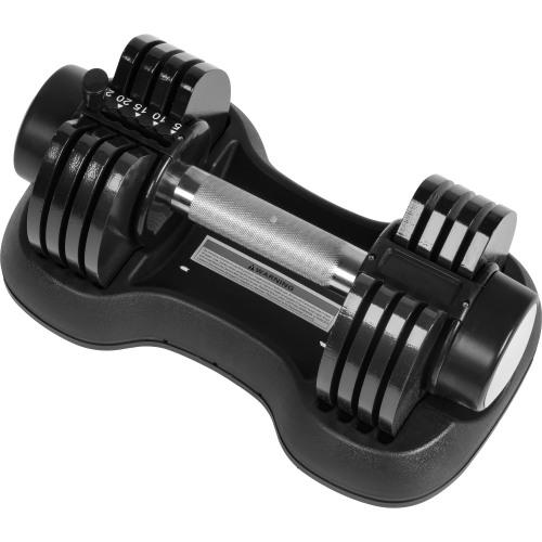 Adjustable Dumbbell 25 Lbs With Fast Automatic Adjustable And Weight Plate For Body Workout Home Gym, Black, Note: Single