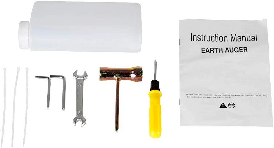 eco llc 63cc earth auger gas powered post hole digger with 3 heavy duty auger drill bits (4" 6" 8"),powered engine for fence garden dig hole | subcontract delivery