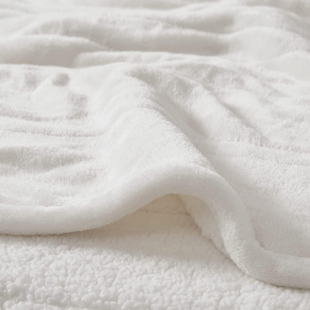 Heated Microlight to Berber Elect Electric Blanket with Two 20 Heat Level Setting Controllers, King: 90x100, Ivory,BR54-0653
