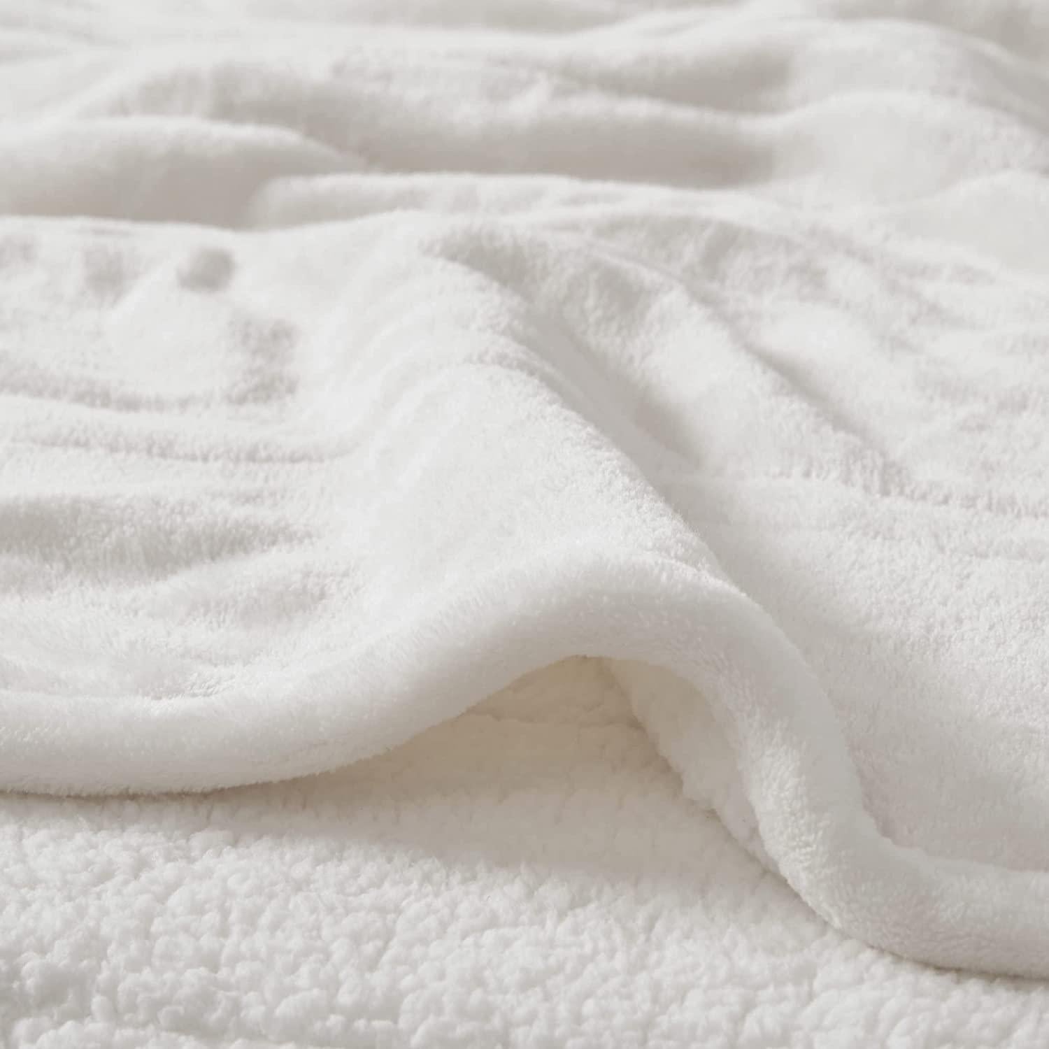 Heated Microlight to Berber Elect Electric Blanket with Two 20 Heat Level Setting Controllers, King: 90x100, Ivory,BR54-0653