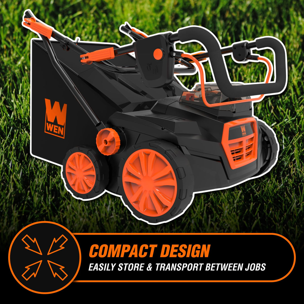 20V Max Cordless 15-Inch 2-in-1 Brushless Electric Dethatcher and Scarifier with Collection Bag, Two 4.0 Ah Batteries, and Dual-Port Charger (20716)